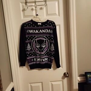 Marvel Black and Purple Cowl Neck Sweater